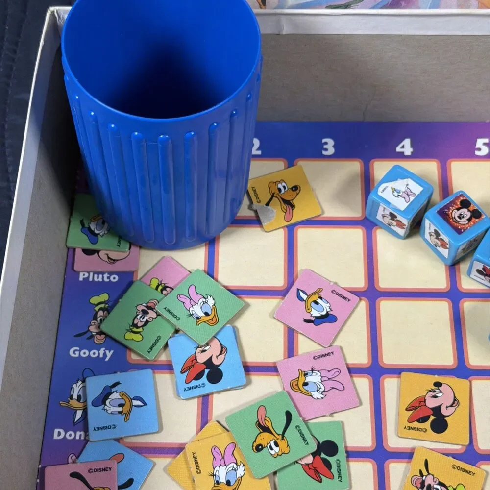 Vintage Mickey Mouse Yahtzee Game Milton Bradley MB Disney Complete? 1989